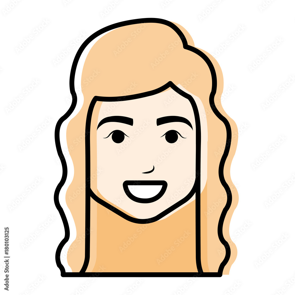 beautiful woman head avatar character