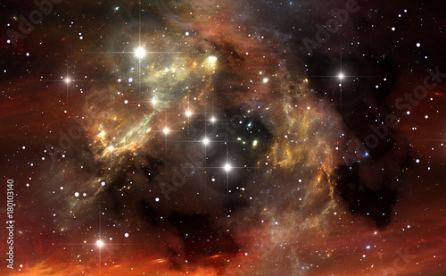 Fototapeta Naklejka Na Ścianę i Meble -  Space background with nebula and stars