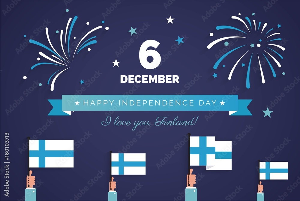 December 6th, Finland, Finnish Independence Day greeting card ...