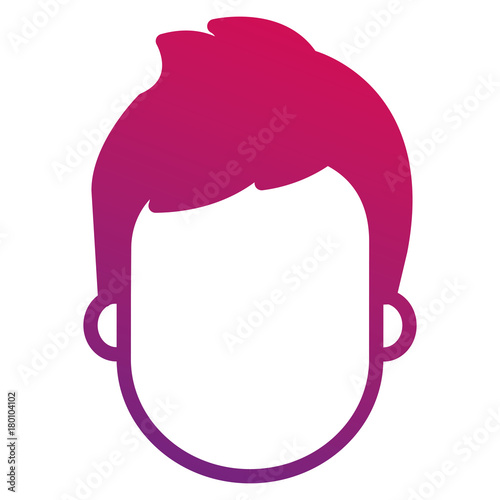 young man head avatar character