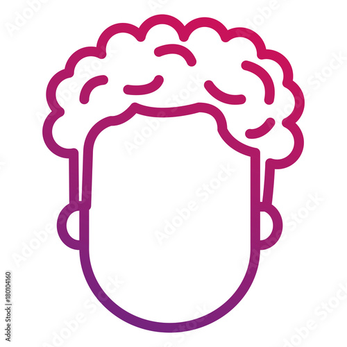 young man head avatar character