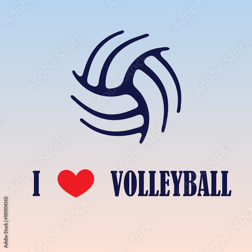 Volleyball love background