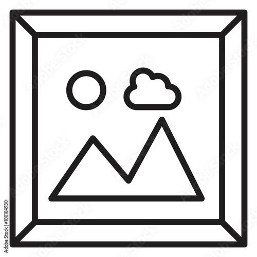 landscape snapshot isolated icon