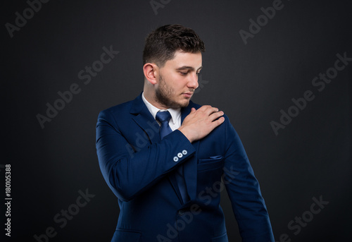 Male entrepreneur getting ready for work