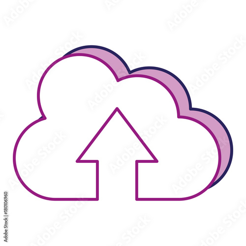 cloud computing with arrow up