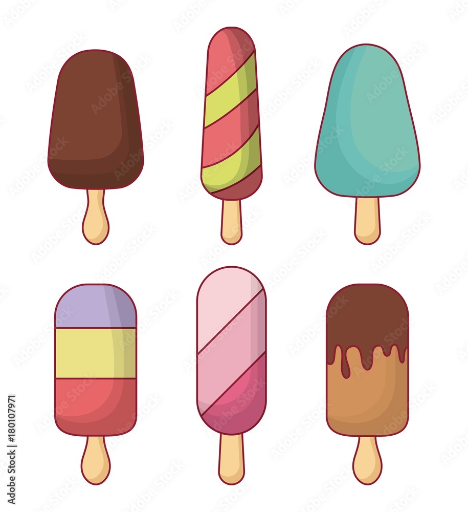 ice cream icon set over white background vector illustration ice cream icon set over white background vector illustration