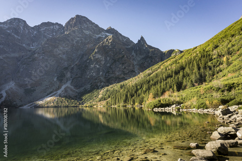 Morskie Oko lake in autumn. Tatra Mountains. Poland