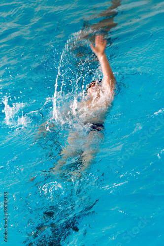 boy on a swim in a sports pool © schankz