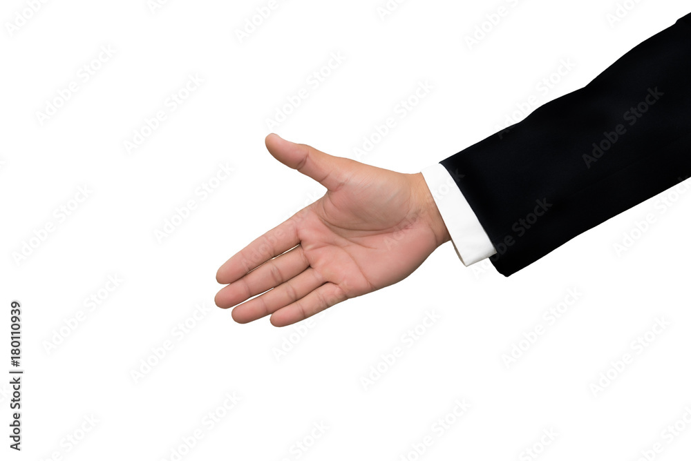 Hand of businessman in suit isolate on white background Hand of businessman in suit isolate on white background