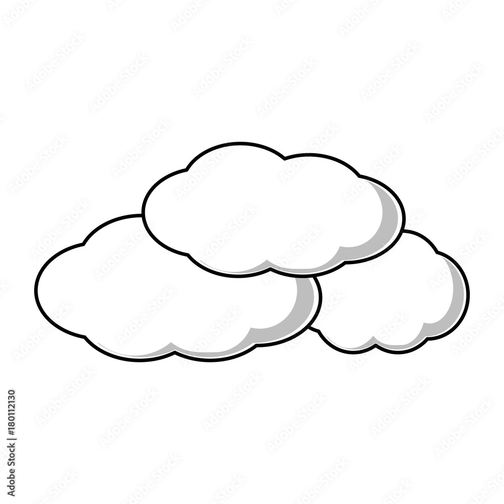 clouds icon over white background vector illustration clouds icon over white background vector illustration
