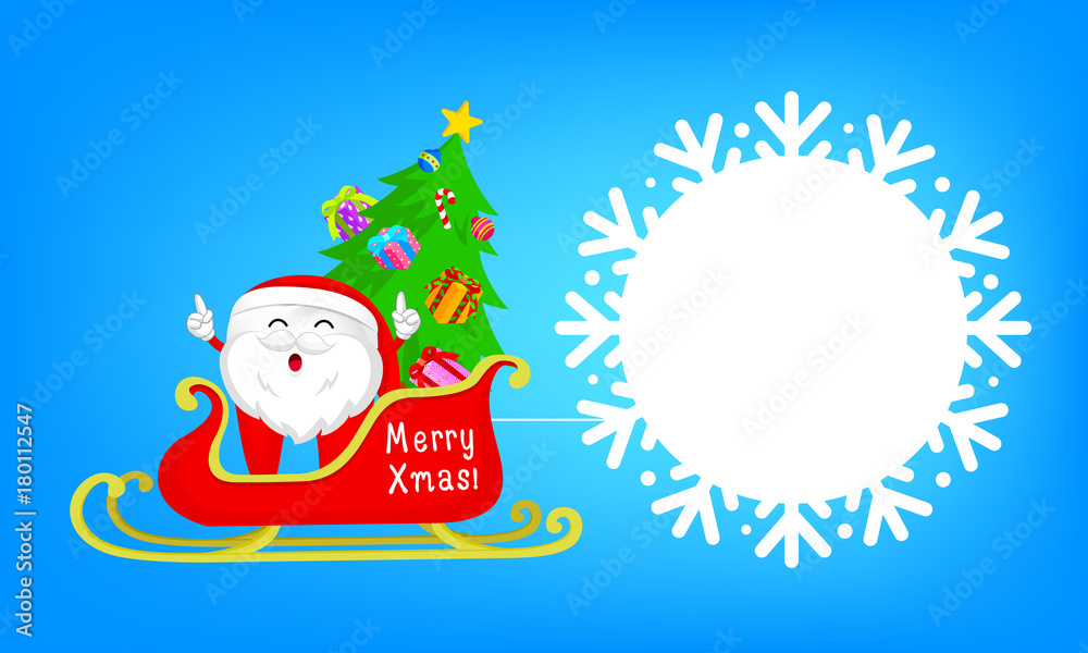Cute cartoon tooth characters Santa Claus with sleigh. Circle Christmas frame. Merry Christmas concept, illustration. Cute cartoon tooth characters Santa Claus with sleigh. Circle Christmas frame. Merry Christmas concept, illustration.