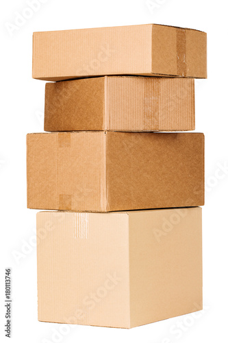 three carton boxes on white © kaninstudio