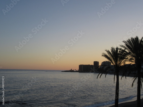 Sea sunset at Benalmádena (Málaga)