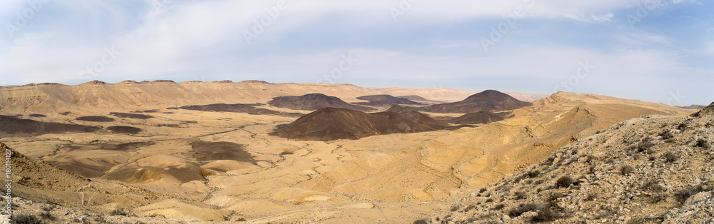Desert panorama in Israel Ramon crater