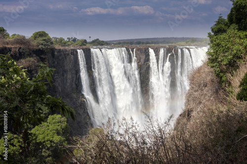 breathtaking Victoria waterfalls during drought  Zimbabwe