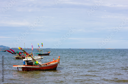 Boat floating in the sea of Thailand.