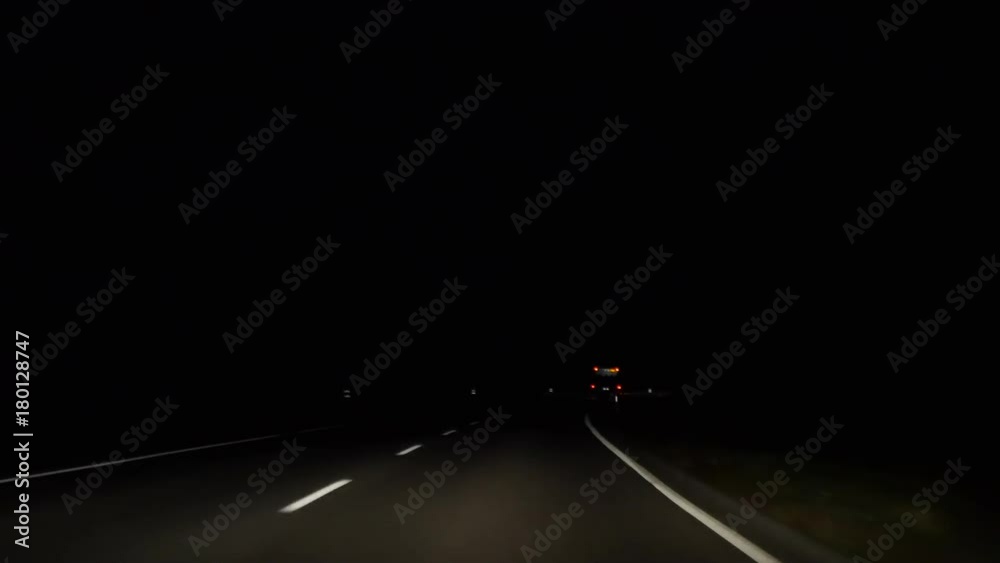 Fast driving on night road Fast driving on night road
