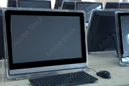 Computer Laboratory / Neatly placed rows of computer for students