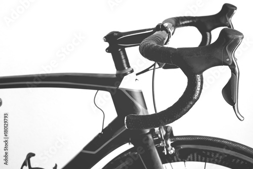 Bicycle details black and white frame