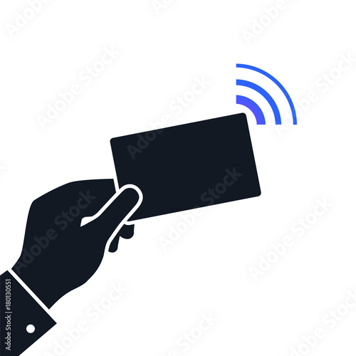 Near-field communication NFC concept icon. Technology for contactless payment