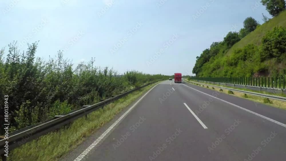 Timelapse car driving on the autobahn in Germany Timelapse car driving on the autobahn in Germany