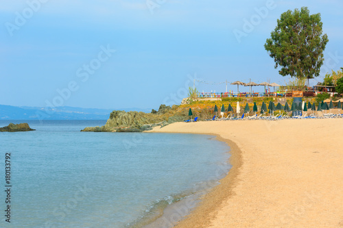 Summer morning beach (Chalkidiki, Greece). © wildman