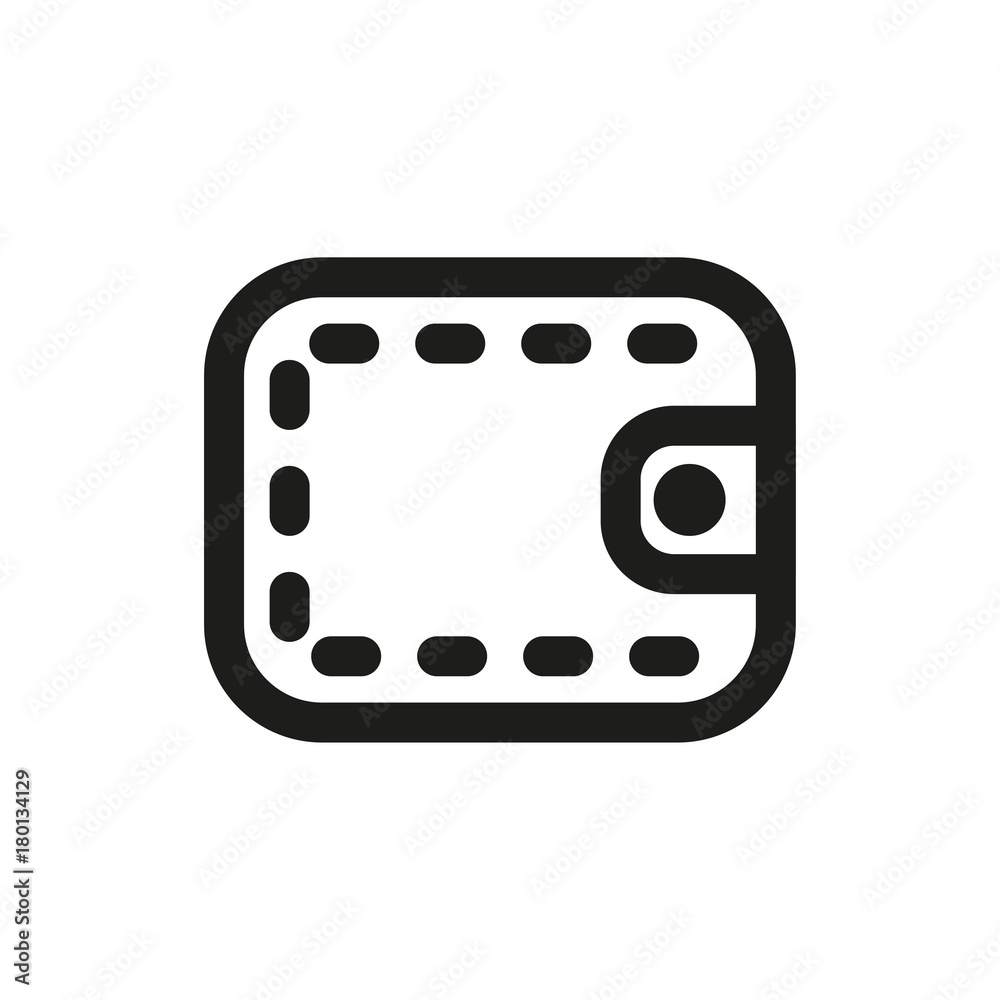 Wallet - outline vector icon. Editable stroke. Wallet - outline vector icon. Editable stroke.