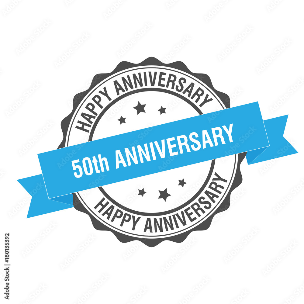 Obraz premium 50th anniversary stamp illustration