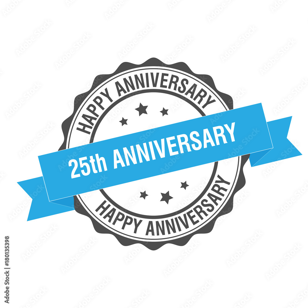 Obraz premium 25 anniversary stamp illustration