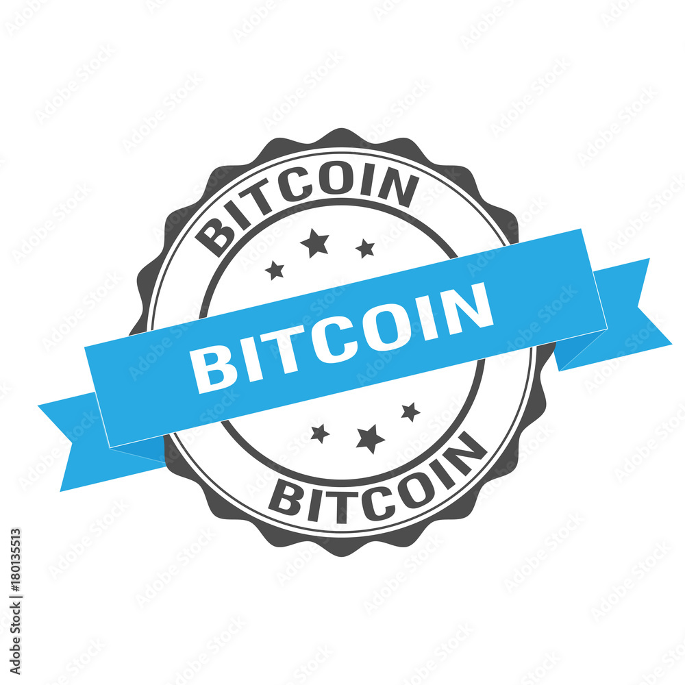 Obraz premium Bitcoin stamp illustration