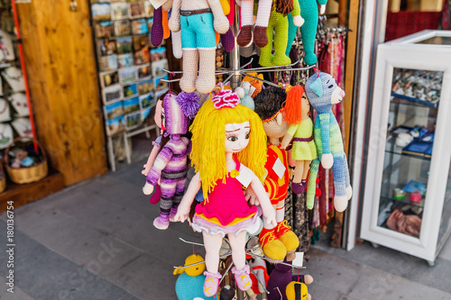 Woolen handmade different dolls for sale ar souvenir shop