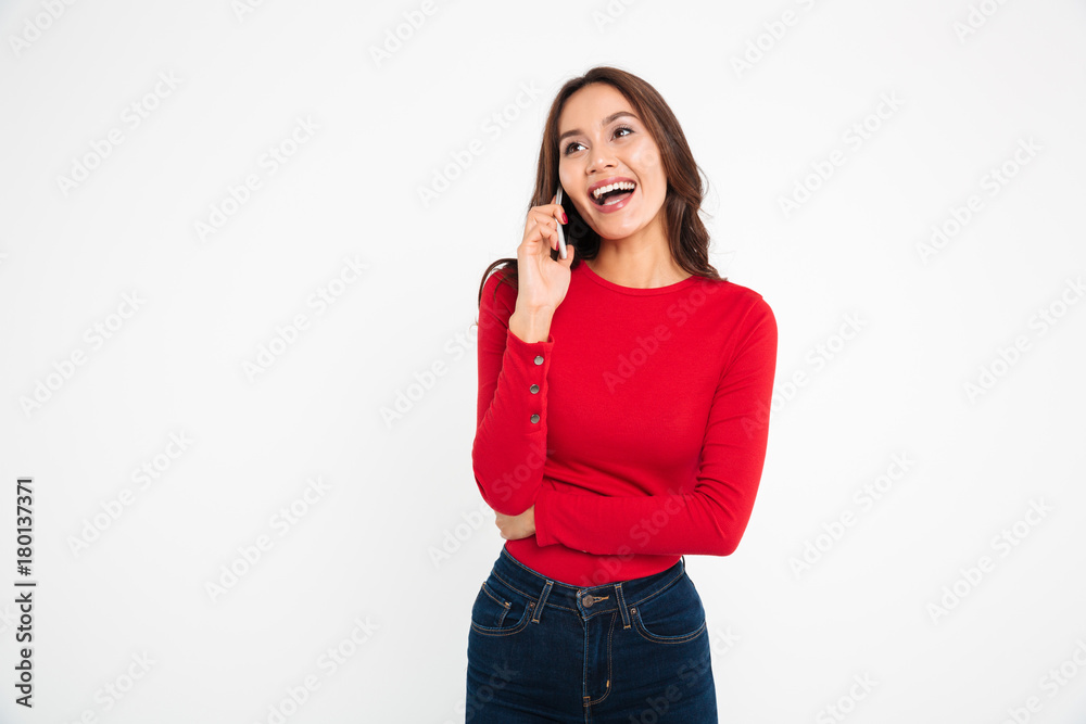 Portrait of a cheerful satisfied asian woman Portrait of a cheerful satisfied asian woman