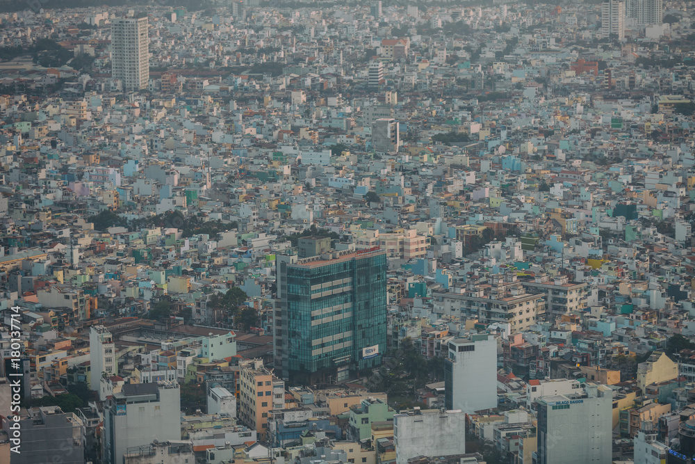 Ho Chi Minh, Vietnam - 29 January, 2015: View on slums of Saigon