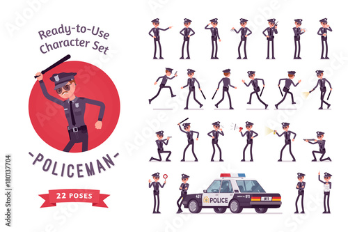 Policeman character creation set