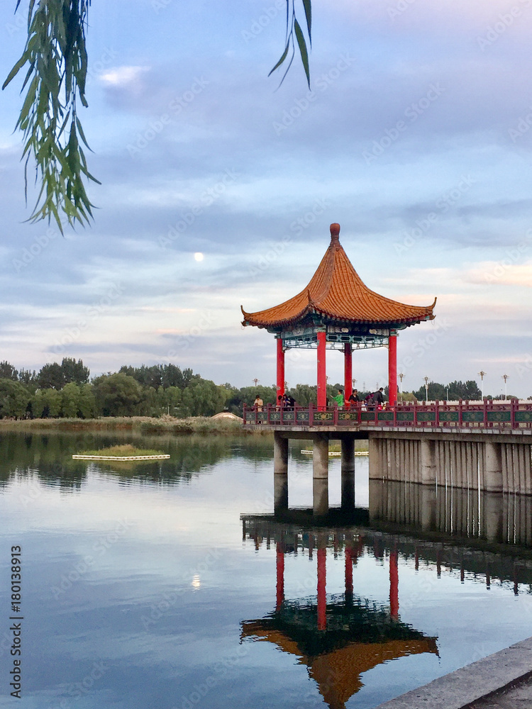 Chinese  scenery in the evening