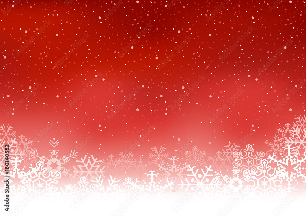 Christmas snowflakes background - Colored Illustration, Vector
