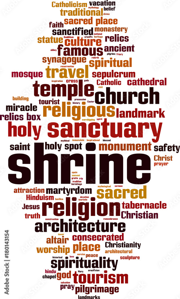 Obraz premium Shrine word cloud