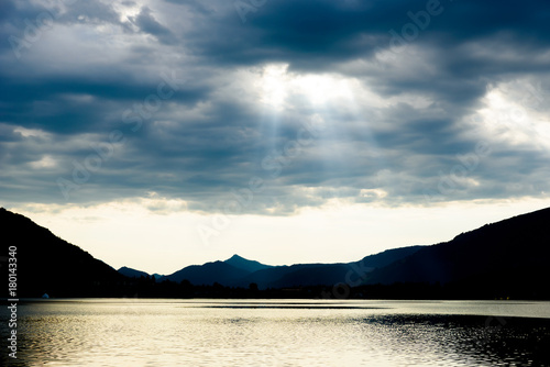 Lake Walchsee  at summer day, Austria Tyrol photo