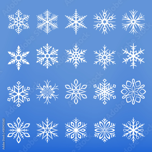 Vector Snowflakes Set
