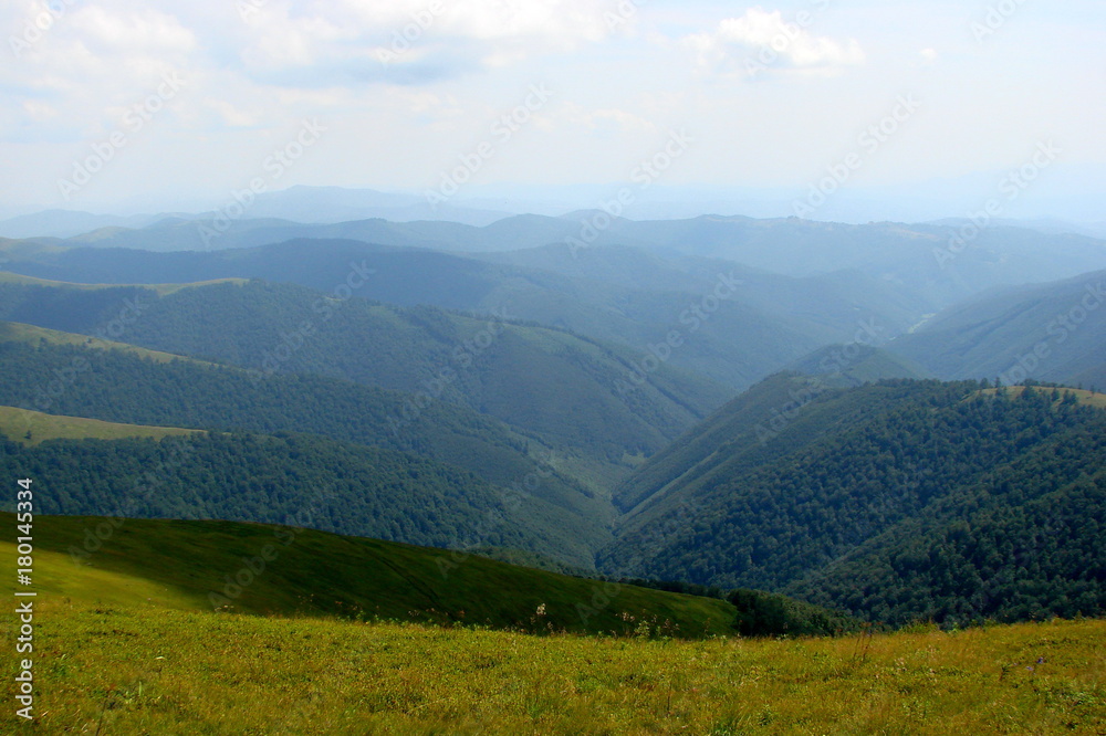 The mountain range of Borzhava of the Ukrainian Carpathians. The mountain range of Borzhava of the Ukrainian Carpathians.
