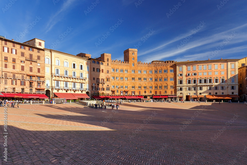 Siena. The central city square piazza del Campo.