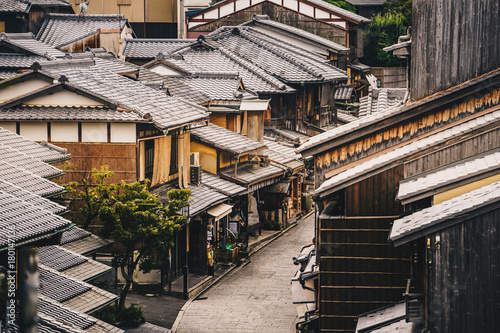 Kyoto streets in Higashiyama District, Japan photo