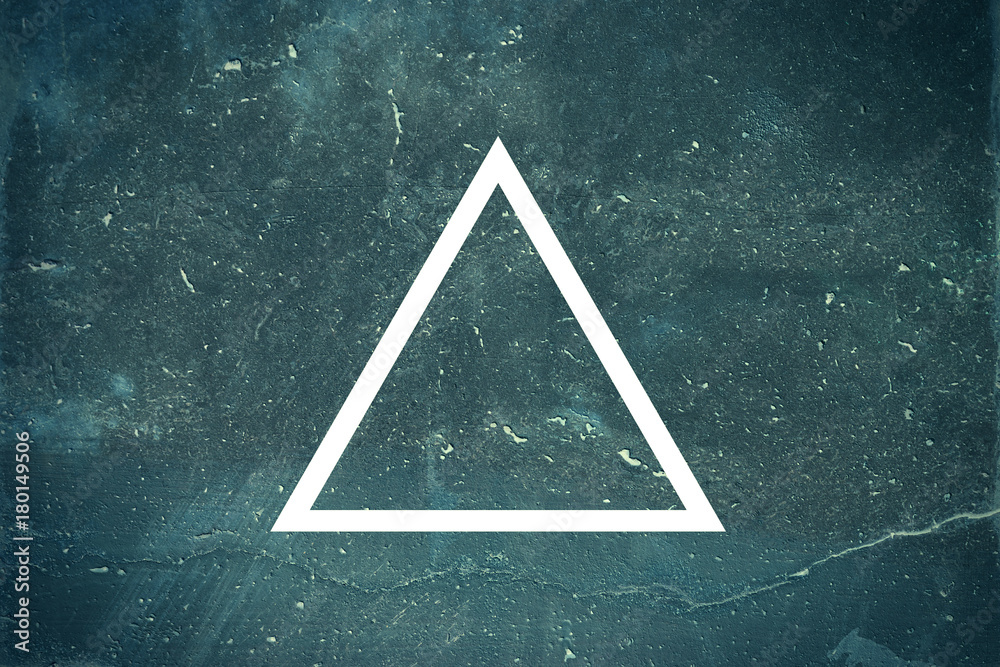 White triangle on dark background