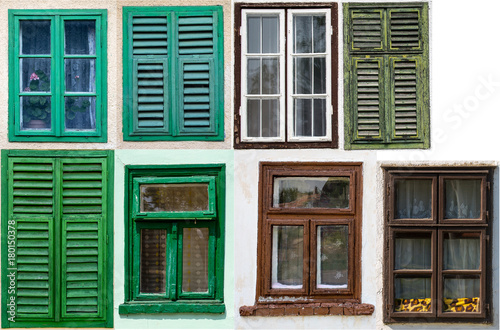colored old windows