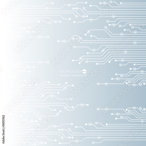Vector circuit board illustration. Abstract technology