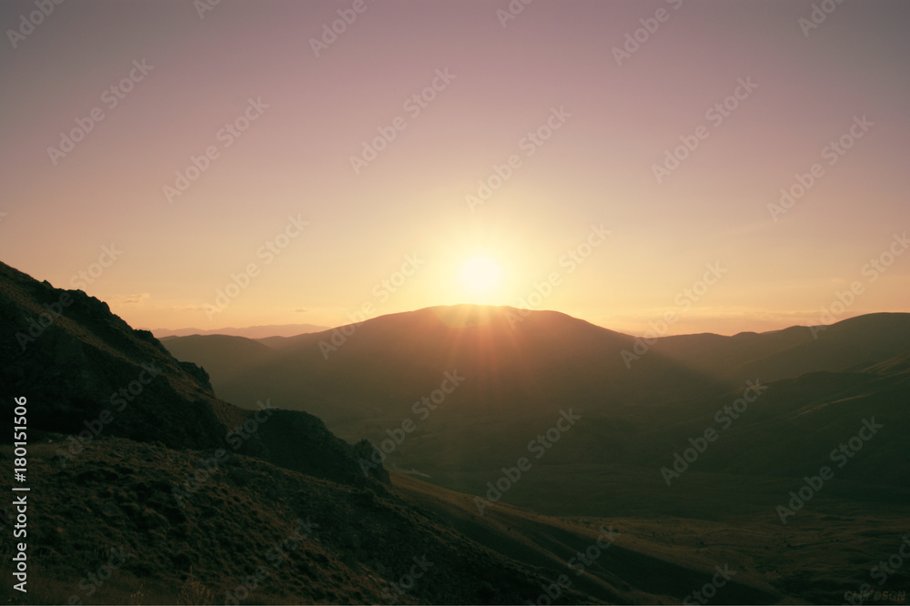Sonnenuntergang in Osten-Türkeis (Erzincan)