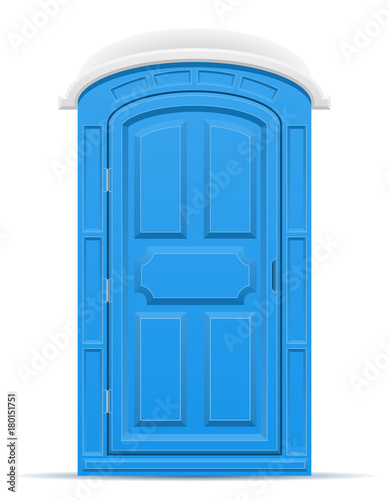 bio outdoor toilet vector illustration