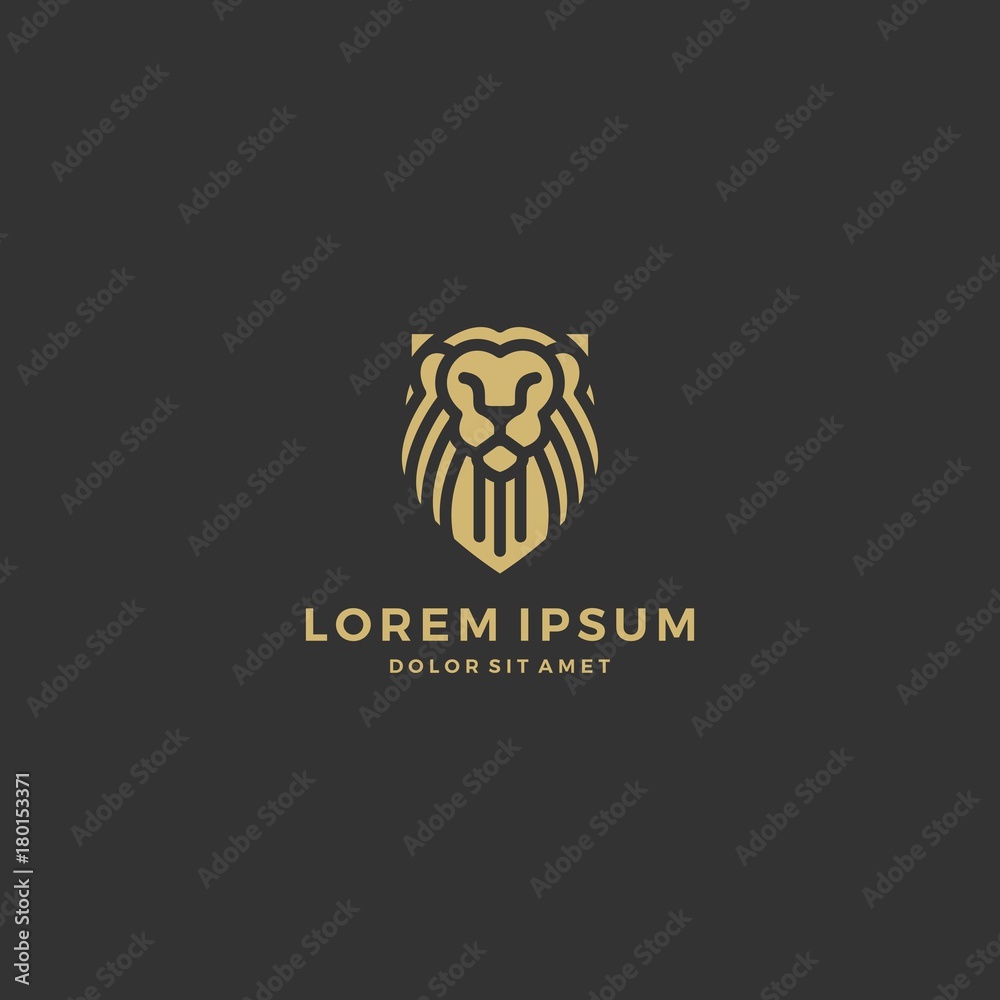 Obraz premium lion shield logo
