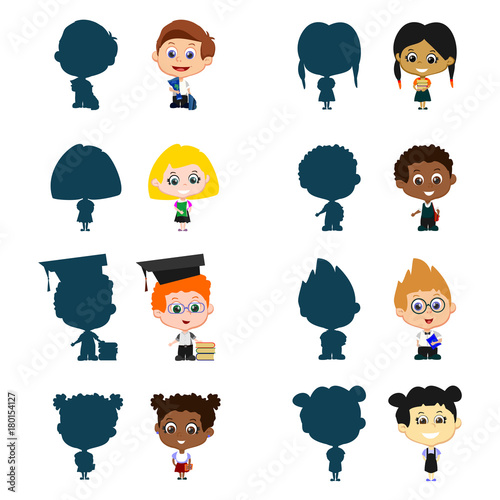 Children with silhouettes