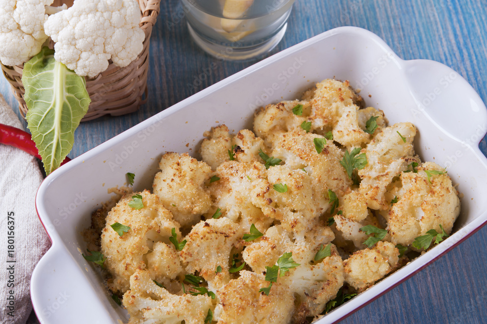 roasted cauliflower with breadcrumbs and cheese roasted cauliflower with breadcrumbs and cheese